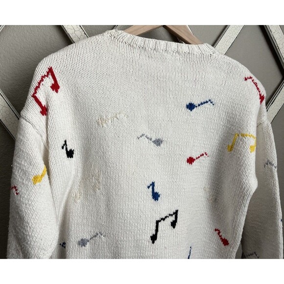 Peter Elliot Women's M? Musician Musical Notes Cotton Sweater *READ* - Picture 10 of 13